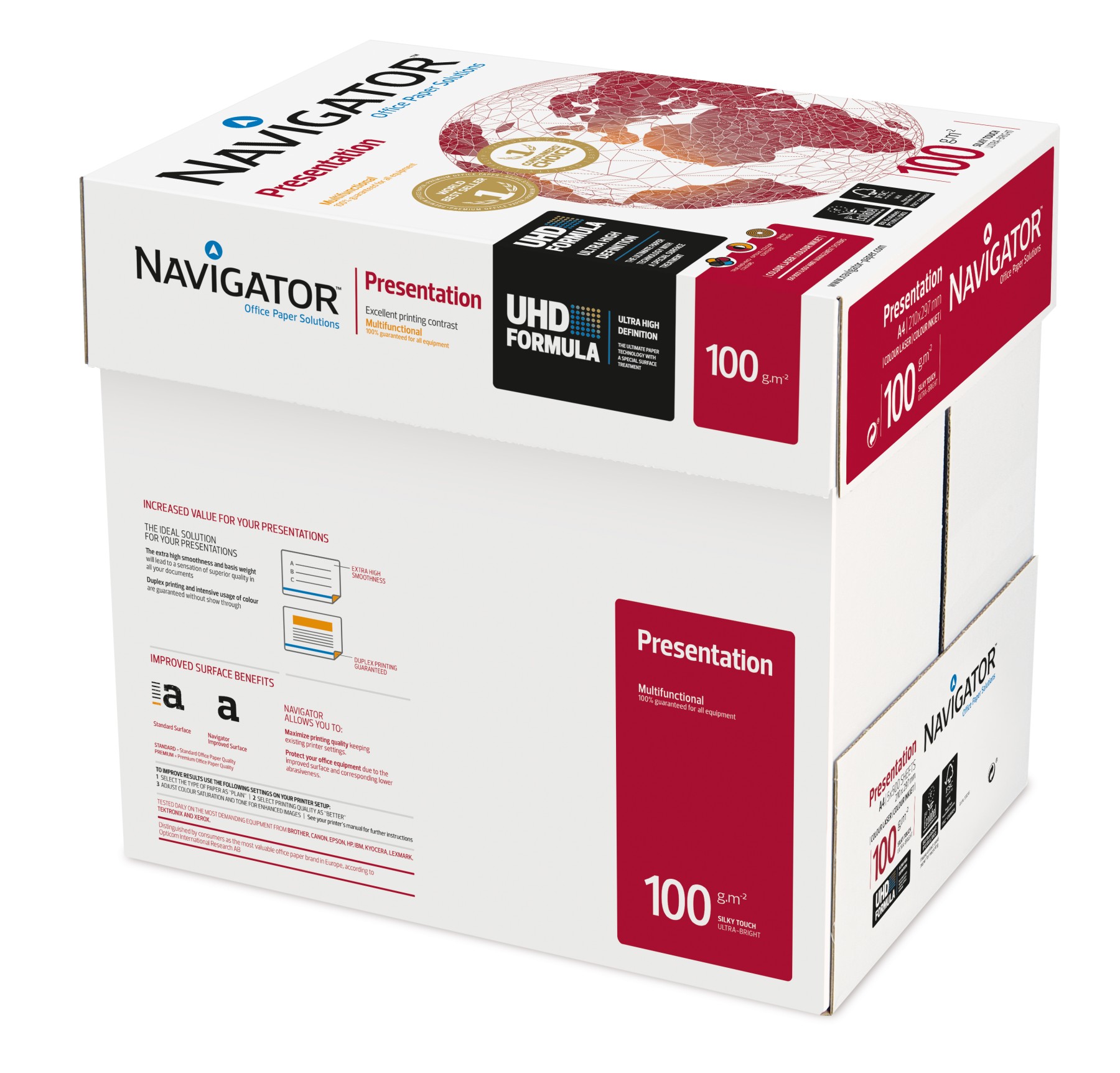 Navigator A4 Presentation Paper 100gsm White (Pack of 2500)